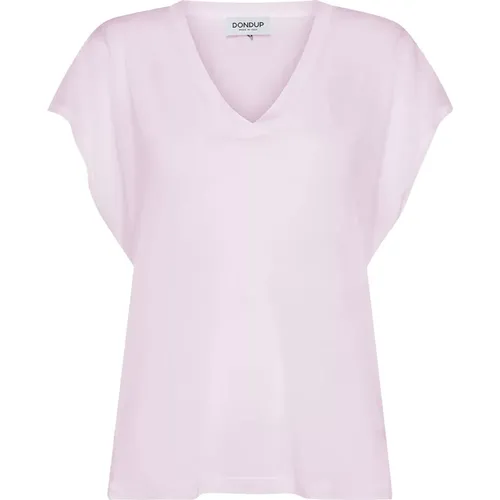 V-Neck T-Shirt , female, Sizes: M - Dondup - Modalova