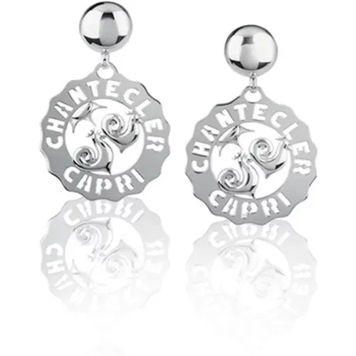 Silver Logo Earrings for Women , female, Sizes: ONE SIZE - Chantecler - Modalova