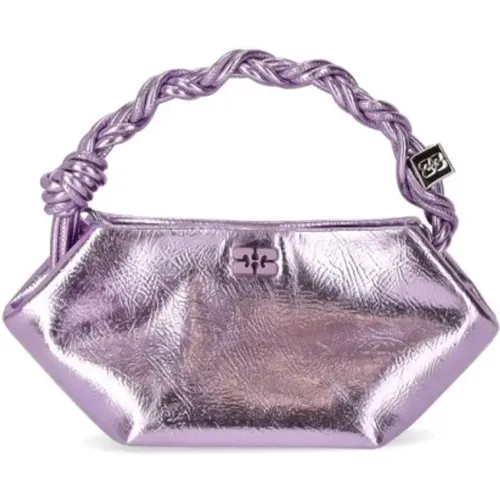 Lavendel Metallic Mini Handtasche - Ganni - Modalova