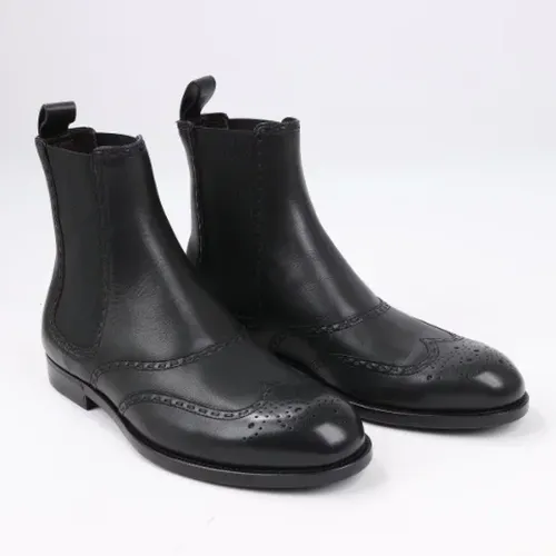 Pre-owned Leather boots , female, Sizes: 6 UK - Bottega Veneta Vintage - Modalova