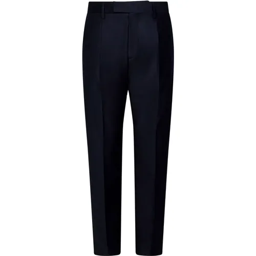 Wool Flannel Relaxed Fit Trousers , male, Sizes: W32, W34, W30, W31, W36, W33 - Low Brand - Modalova