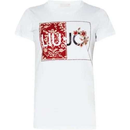 Klassisches T-Shirt , Damen, Größe: XL - Liu Jo - Modalova