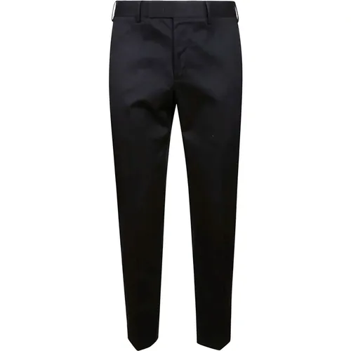 Dark Blue Cotton Slim Fit Trousers , male, Sizes: S - PT Torino - Modalova