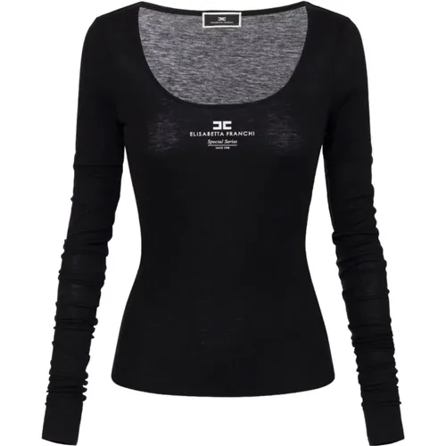 Schwarze Pullover für Frauen - Elisabetta Franchi - Modalova