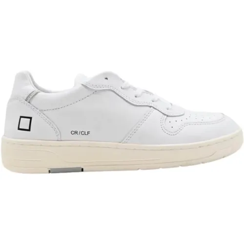 Weiße Court Kalb Sneakers , Damen, Größe: 39 EU - D.a.t.e. - Modalova