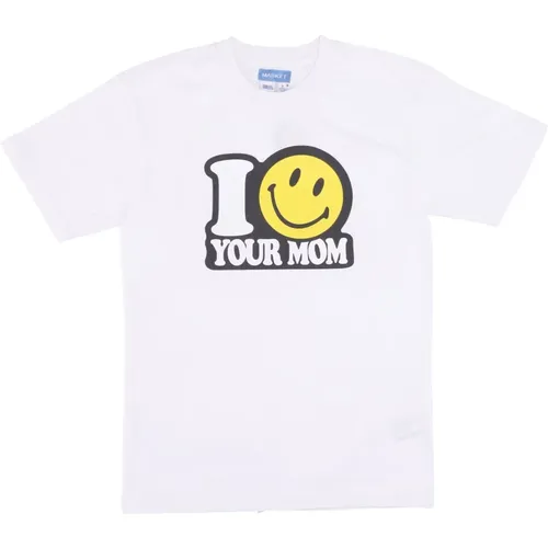 Smiley T-Shirt für lässigen Stil , Herren, Größe: L - MARKET - Modalova