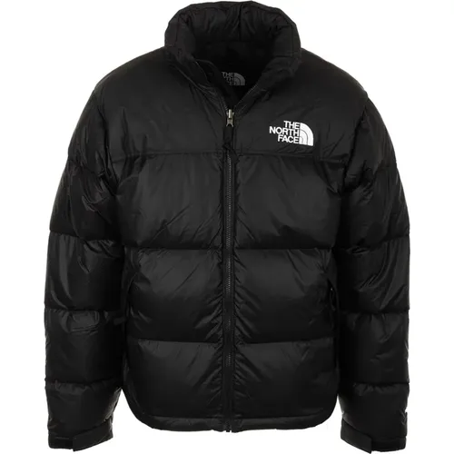 Schwarze Retro Nuptse Jacke Mantel , Herren, Größe: XS - The North Face - Modalova