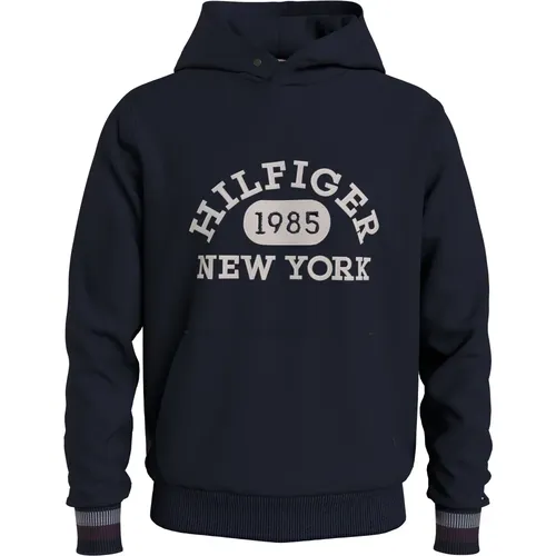 Besticktes Logo Hoody Desert Sky , Herren, Größe: L - Tommy Hilfiger - Modalova