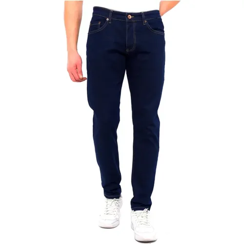 Einfache Slim Fit Stretch Jeans Herren - Dc-059 , Herren, Größe: W34 - True Rise - Modalova