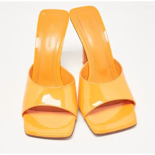 Pre-owned Fabric sandals , female, Sizes: 4 1/2 UK - Amina Muaddi Pre-owned - Modalova