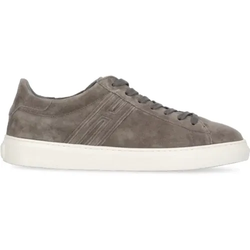 Suede Leather Sneakers for Men , male, Sizes: 5 1/2 UK - Hogan - Modalova