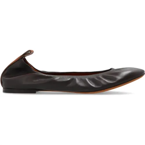 Leather ballet flats , female, Sizes: 7 UK, 3 UK, 4 UK, 5 UK, 6 UK, 8 UK - Lanvin - Modalova