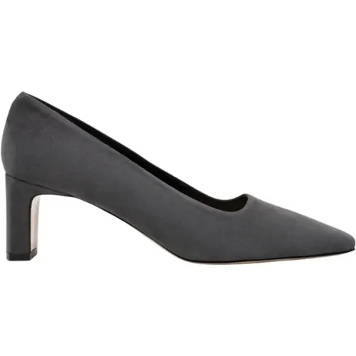 Minimalist Anthracite Velvet Pump - PARALLELE - Modalova