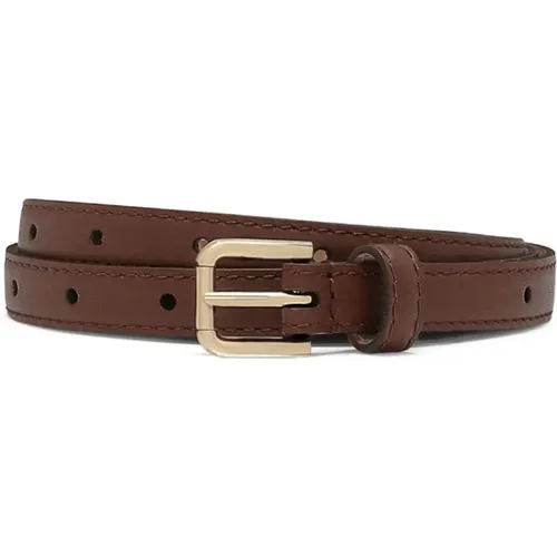 Leather Belt with Buckle Fastening , female, Sizes: 80 CM, 75 CM, 85 CM - Dolce & Gabbana - Modalova
