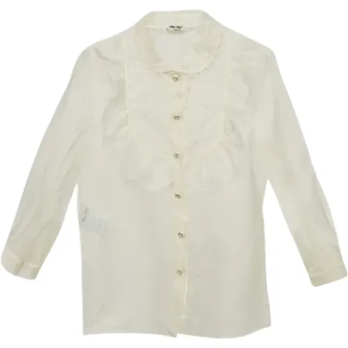 Pre-owned Silk tops , female, Sizes: M - Miu Miu Pre-owned - Modalova