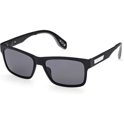 Or0067-02A Sonnenbrille in Matt Schwarz/Grau , Herren, Größe: 55 MM - Adidas - Modalova