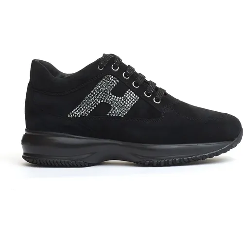 Sneakers with Rhinestones , female, Sizes: 5 1/2 UK, 4 1/2 UK, 7 UK, 2 UK, 5 UK, 3 UK, 4 UK, 3 1/2 UK - Hogan - Modalova