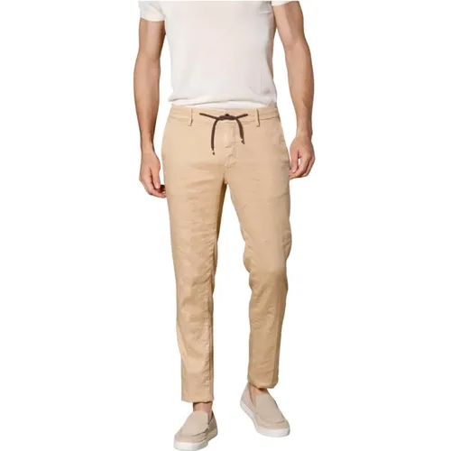 Extra Slim Baumwoll-Leinen Jogger Hose , Herren, Größe: 2XL - Mason's - Modalova