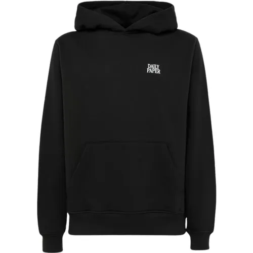 Einfarbiger Baumwoll-Hoodie mit Logo-Print , Herren, Größe: 2XL - Daily Paper - Modalova