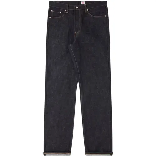 Dunkle Indigo Loose Straight Selvage Jeans , Herren, Größe: W33 L32 - Edwin - Modalova