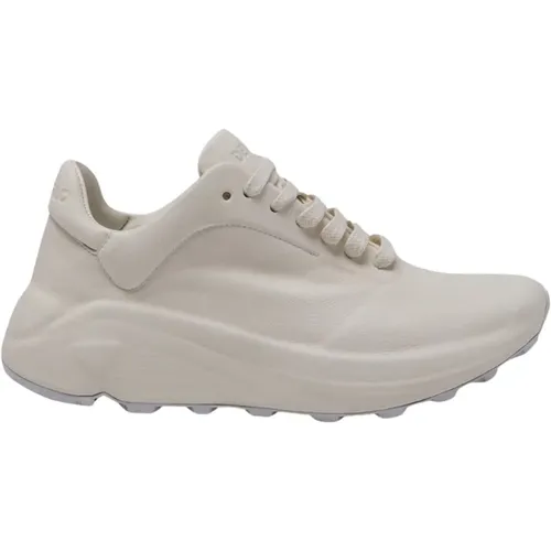 Weiße Leder Matrix Sneaker , Damen, Größe: 37 EU - DEL Carlo - Modalova