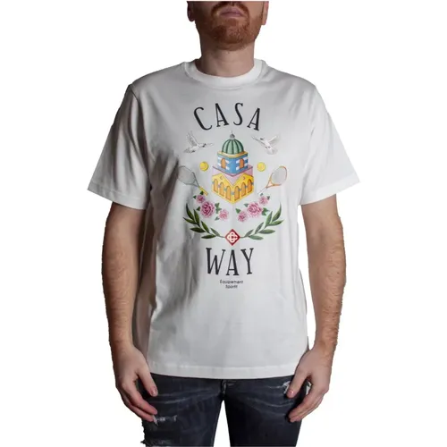 Casa Way T-Shirt with Print , male, Sizes: XL - Casablanca - Modalova