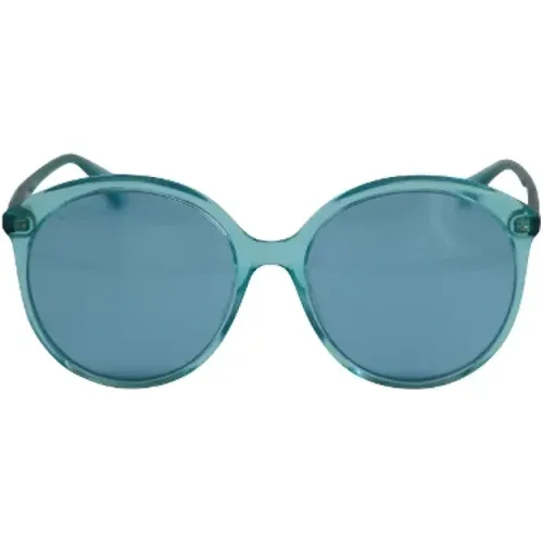 Turquoise Oversized Round Sunglasses , female, Sizes: ONE SIZE - Gucci Vintage - Modalova