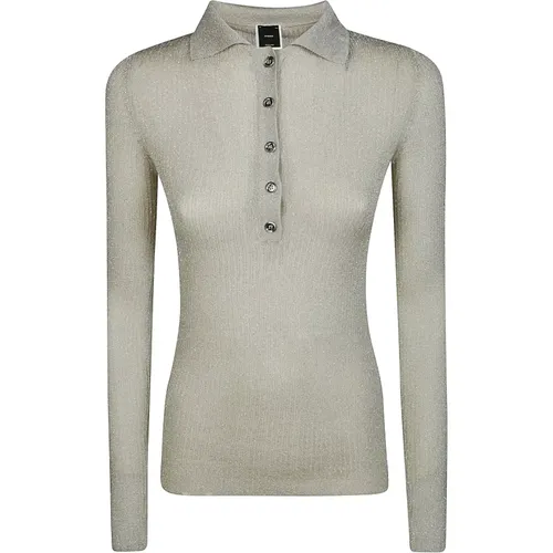 Geripptes Polo Shirt PINKO - pinko - Modalova