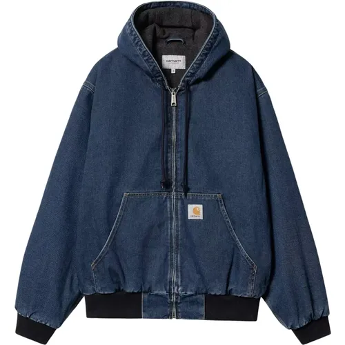 Original Loose Fit Denim Jacke Blau , Herren, Größe: L - Carhartt WIP - Modalova