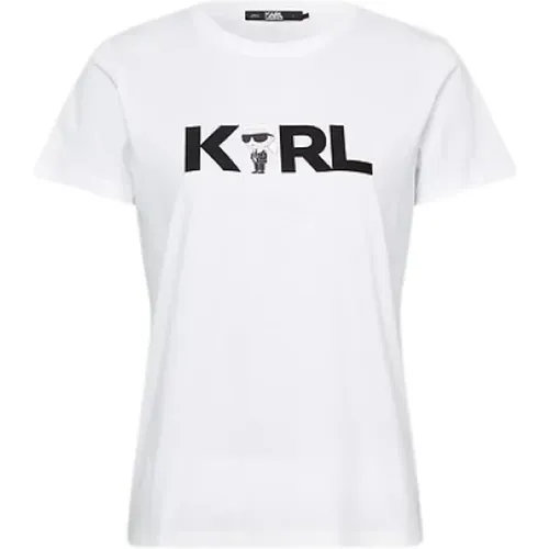 T-Shirts , Damen, Größe: L - Karl Lagerfeld - Modalova