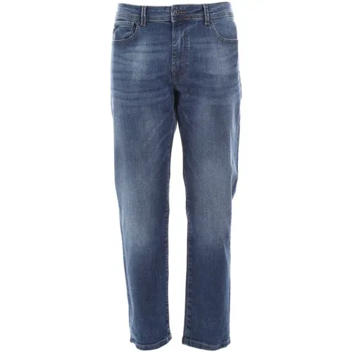 Denim-Jeans mit sauberen Linien und mittlerer Waschung - YES ZEE - Modalova