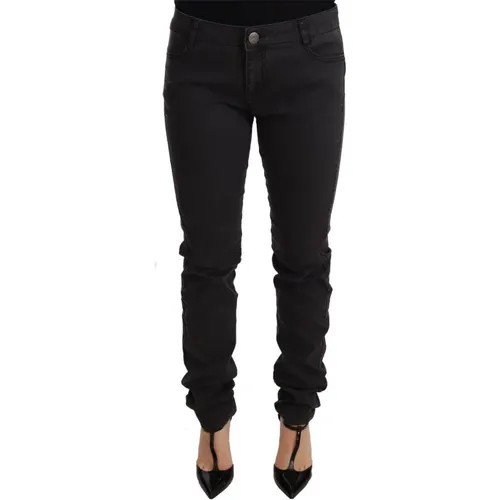 Schicke Mid Waist Skinny Schwarze Denim - pinko - Modalova