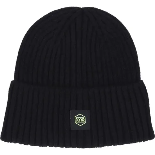 Klassische Logo Beanie Mütze Schwarz/Gelb - Dolly Noire - Modalova