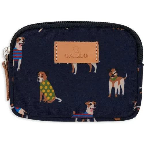 Kleine blaue Unisex-Tasche mit Hundemotiv - Gallo - Modalova