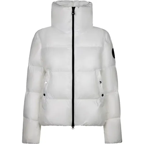 Kurze Glänzende Jacke für Damen , Damen, Größe: XS - Save The Duck - Modalova