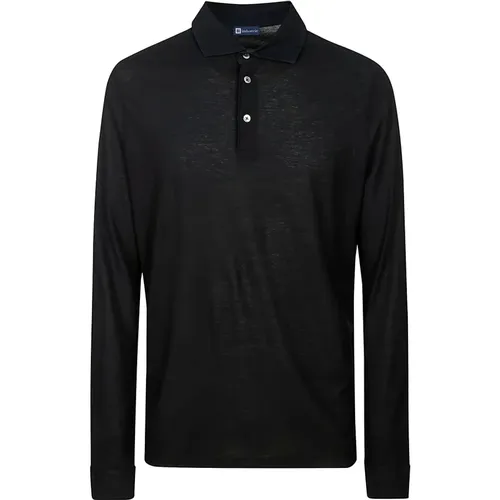 Cotton Polo Long Sleeve Shirt , male, Sizes: XS - Hindustrie - Modalova