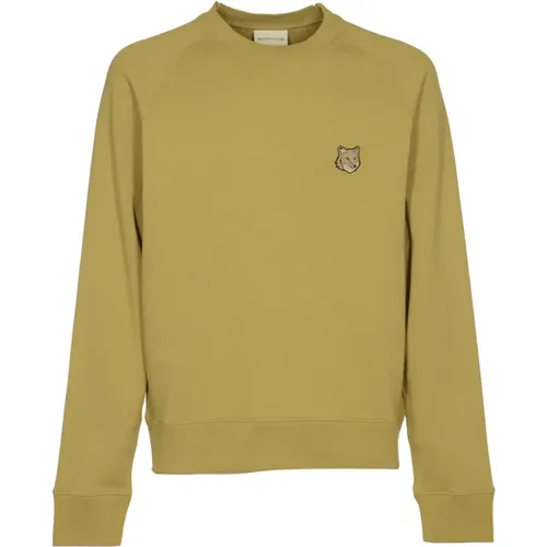 Mutiger Fuchskopf Patch Sweatshirt , Herren, Größe: L - Maison Kitsuné - Modalova