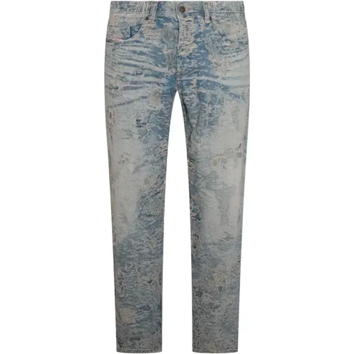 Hellblaue Denim Jeans Regular Fit , Herren, Größe: W30 - Diesel - Modalova