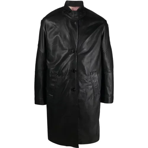 Macari buttoned leather coat , female, Sizes: S, M - Zadig & Voltaire - Modalova