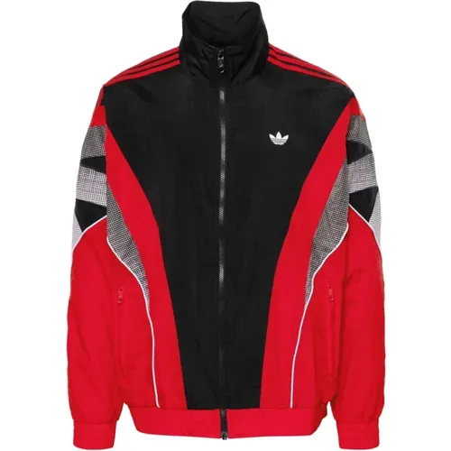 Roter Pullover mit Geometrischem Muster - Adidas - Modalova