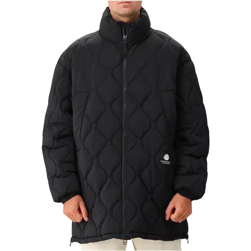 Schwarze Patrouillen Winterjacke , Herren, Größe: XL - New Amsterdam Surf Association - Modalova