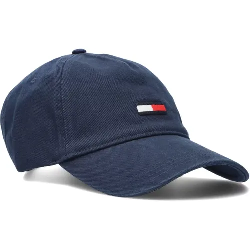 Dunkelblaue Flag Denim Kappe - Tommy Hilfiger - Modalova