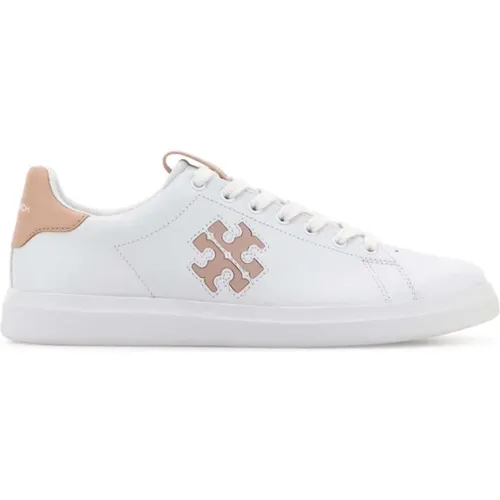 Weiße Leder Court Sneakers - TORY BURCH - Modalova