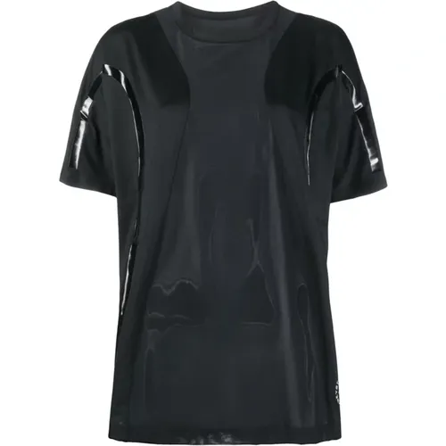 Schwarzes Durchsichtiges Top mit Logo-Print - adidas by stella mccartney - Modalova