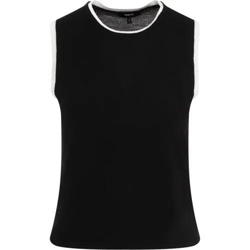 Seidenbesatz Tank Top , Damen, Größe: S - Theory - Modalova