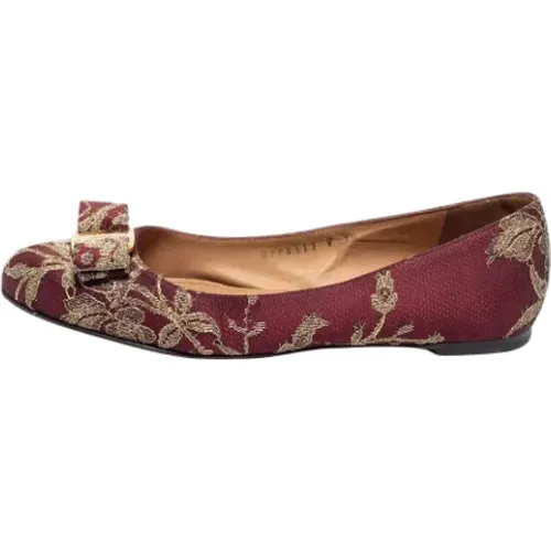 Pre-owned Fabric flats , female, Sizes: 4 1/2 UK - Salvatore Ferragamo Pre-owned - Modalova