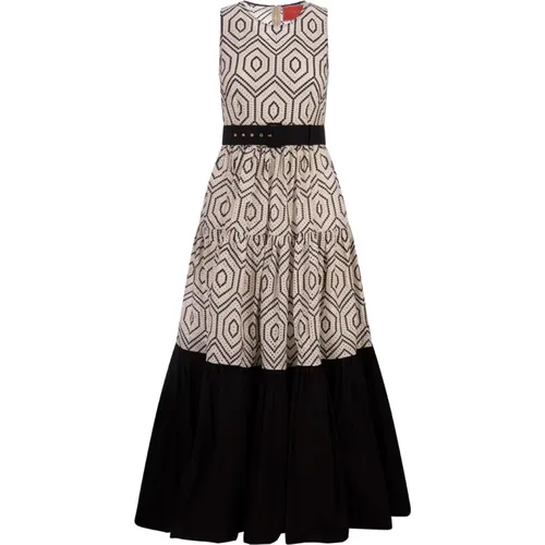 Black Sangallo Lace Sleeveless Dress , female, Sizes: M, S, L - La DoubleJ - Modalova