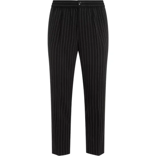 Pinstriped Wool Elasticated Trousers , male, Sizes: L, S, XL - Ami Paris - Modalova