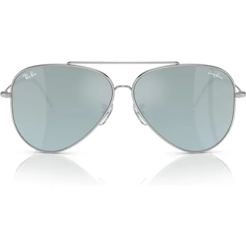 Lenny Kravitz Aviator Reverse Sonnenbrille,Aviator Reverse Sonnenbrille Silber,Silberne Aviator Sonnenbrille - Ray-Ban - Modalova