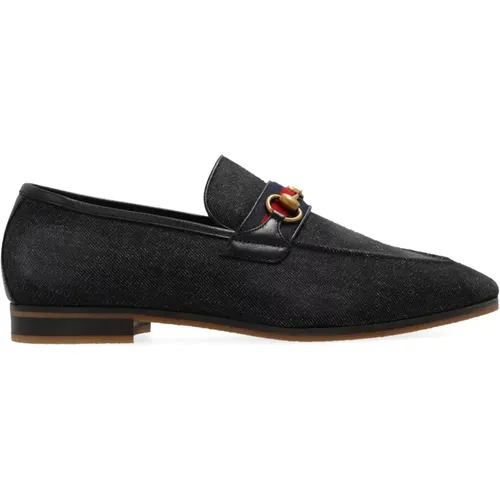 Schwarze Loafer Schuhe Ss22 , Herren, Größe: 41 1/2 EU - Gucci - Modalova